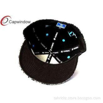 Black Cotton Snapback Baseball Caps Printing WITH reinforce